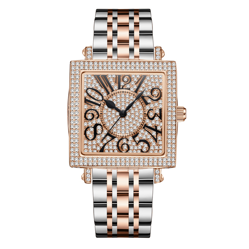 Luxury Watch Top 10 - 女性用スクエアクリスタルクォーツ腕時計,高品質のブランド,ラグジュアリー,ファッション,ラインストーン付きの女性用時計,オリジナル