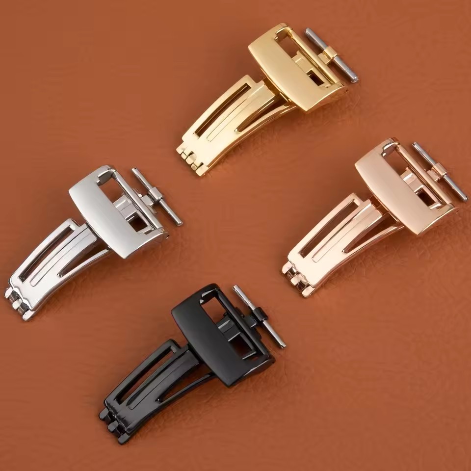 Audemars Piguet Watch Royal Oak - 折りたたみクラスプ 18 ミリメートルトップステンレス鋼フォールドバックル AP ストラップ用オーデマベルト用ピゲアクセサリーレザーラバー時計バンド