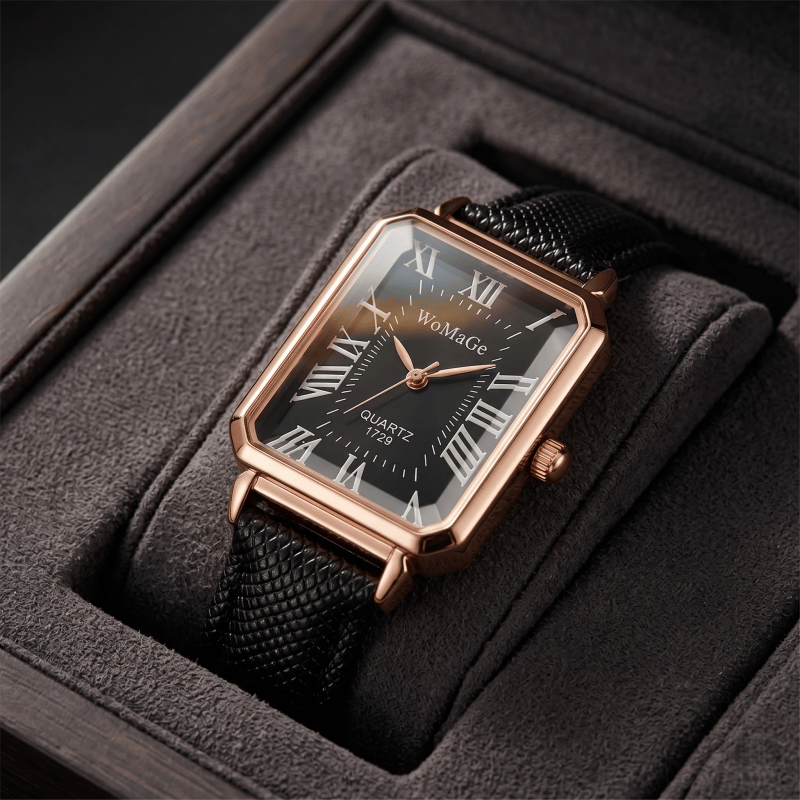 Luxury Watch Top 10 - トップブランドの高級女性用腕時計シンプルなファッションスクエアクォーツ腕時計女性のためのエレガントなレトロレディース時計ギフトモントレファム