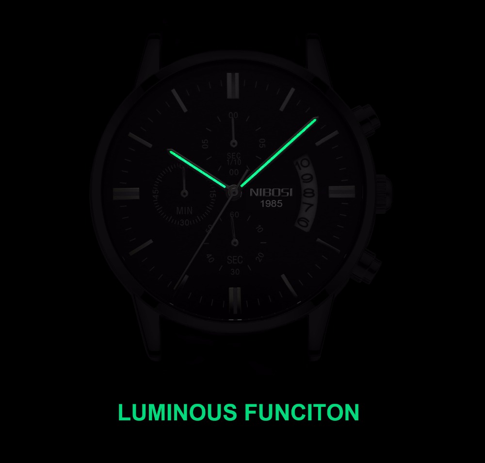 Nibosi-メンズクォーツ時計,ステンレススチールとブラッ - Luxury Watch Top 10 のレビューと価格