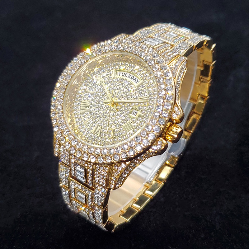 メンズ高級ダイヤモンド腕時計 ファッション ブリンブリン ア - Luxury Watch Iceberg のレビューと価格