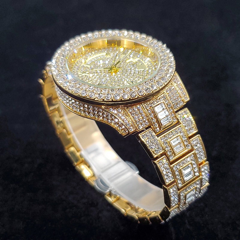 メンズ高級ダイヤモンド腕時計 ファッション ブリンブリン ア - Luxury Watch Iceberg のレビューと価格