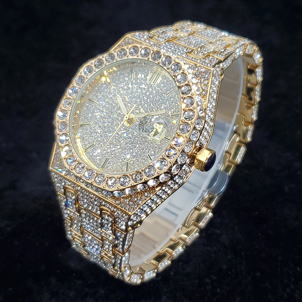 高級ダイヤモンドゴールド腕時計 メンズ有名ブランド ファッシ - Luxury Watch Iceberg のレビューと価格