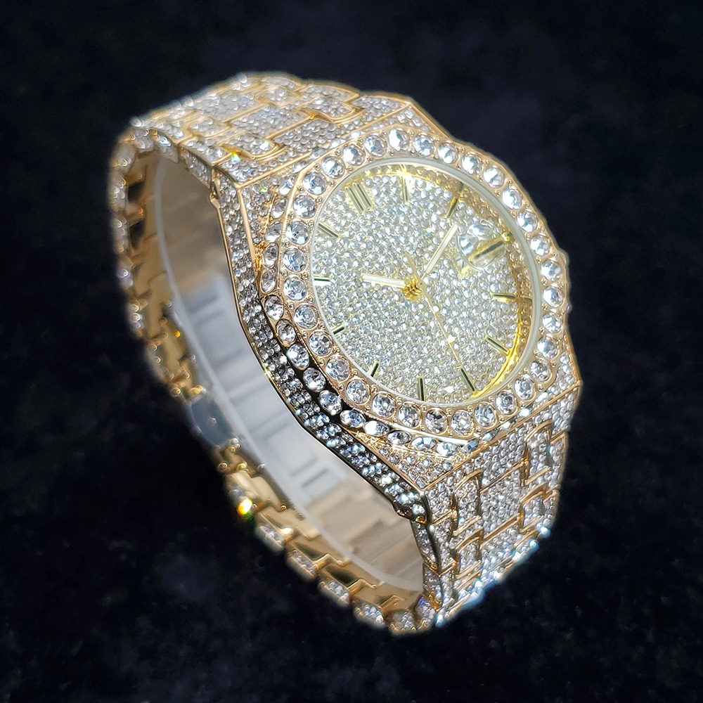 高級ダイヤモンドゴールド腕時計 メンズ有名ブランド ファッシ - Luxury Watch Iceberg のレビューと価格