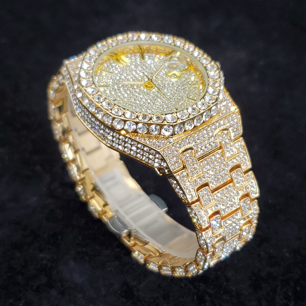 高級ダイヤモンドゴールド腕時計 メンズ有名ブランド ファッシ - Luxury Watch Iceberg のレビューと価格