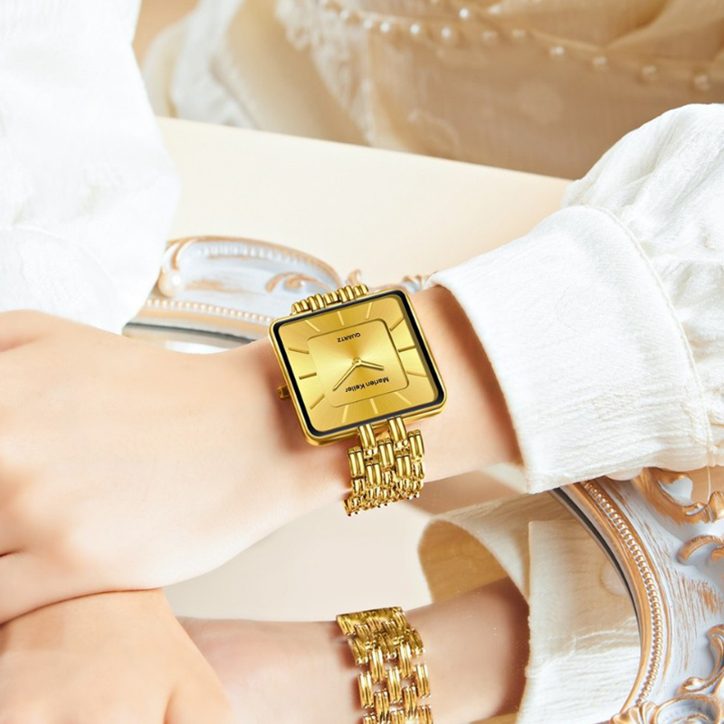 スクエアゴールドレディースブレスレット腕時計トップブランド高 - Luxury Watch Top 10 のレビューと価格