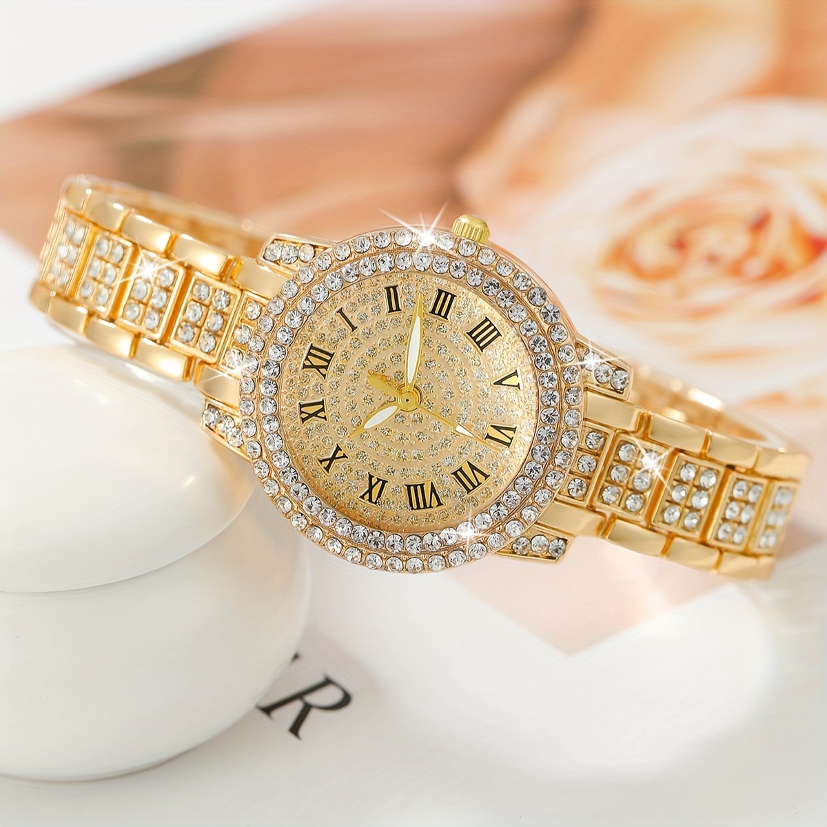 6個セット レディース腕時計 ラグジュアリーラインストーンク - Luxury Watch Gift For Her のレビューと価格
