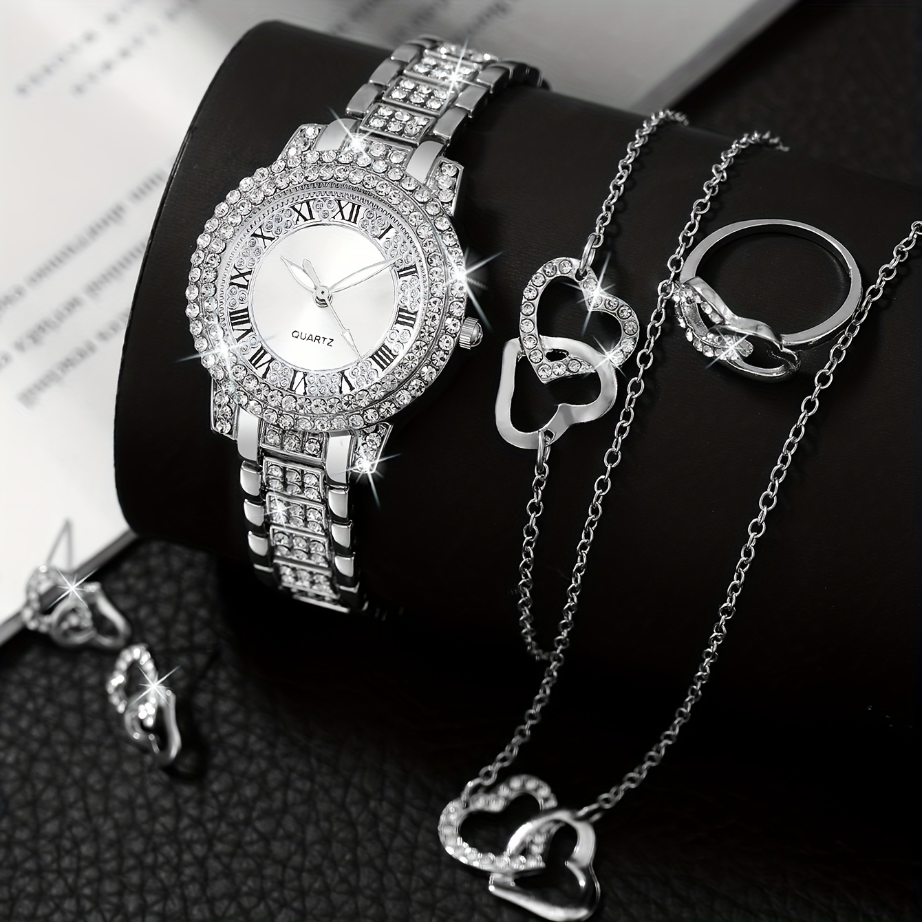6個セット レディース腕時計 ラグジュアリーラインストーンク - Luxury Watch Gift For Her のレビューと価格