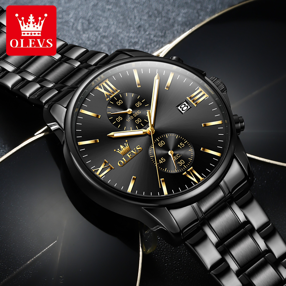 OLEVS 2886 クラシックブラッククォーツ時計男性用エ - Luxury Watch Maker のレビューと価格