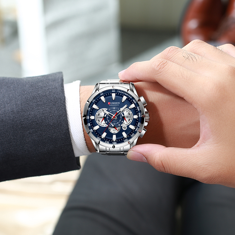 カレン-男性用腕時計,防水,ミリタリー,ステンレススチール, - Luxury Watch Maker のレビューと価格