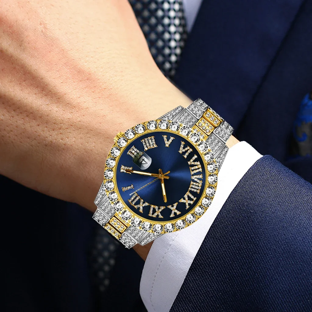 アイスアウト腕時計メンズ高級ブランドフルダイヤモンドメンズ腕 - Luxury Watch Iceberg のレビューと価格