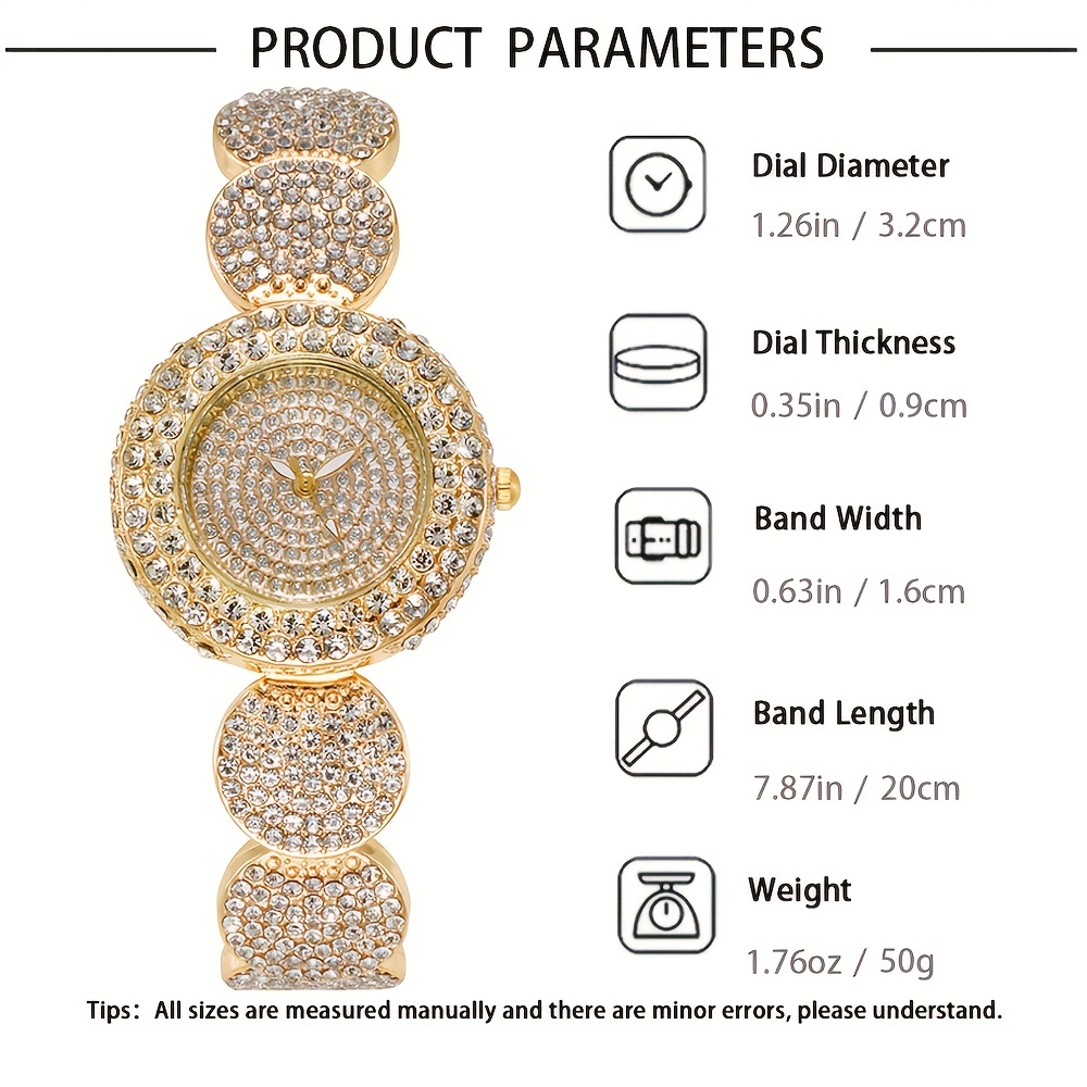 5個セット レディース腕時計 ラグジュアリーラインストーンク - Luxury Watch Gift For Her のレビューと価格