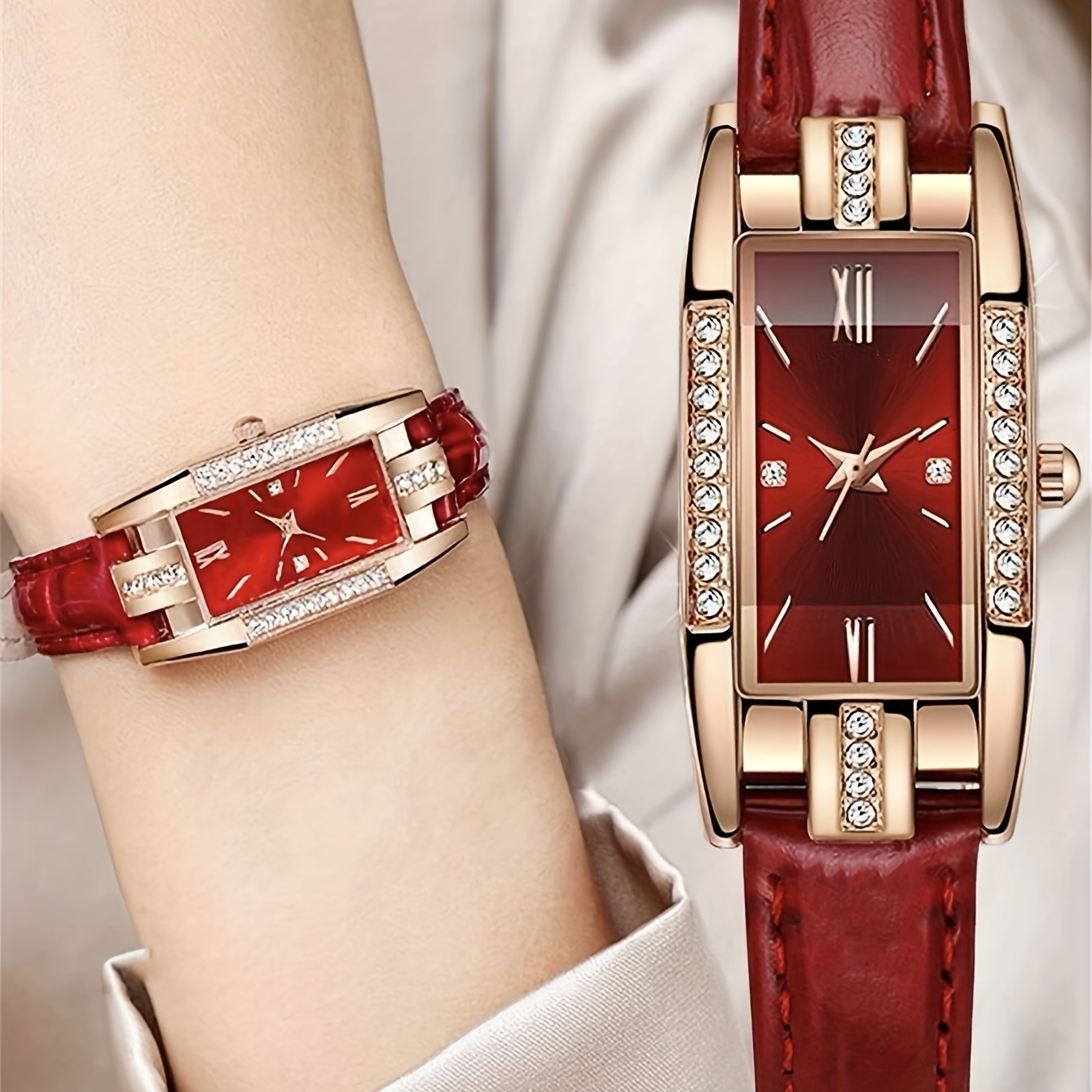 ラグジュアリーラインストーンクォーツウォッチ バロックファッ - Luxury Watch Gift For Her のレビューと価格
