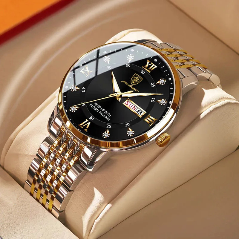 Poedagar トップブランドメンズ腕時計ステンレス鋼週日 - Luxury Watch Top 10 のレビューと価格