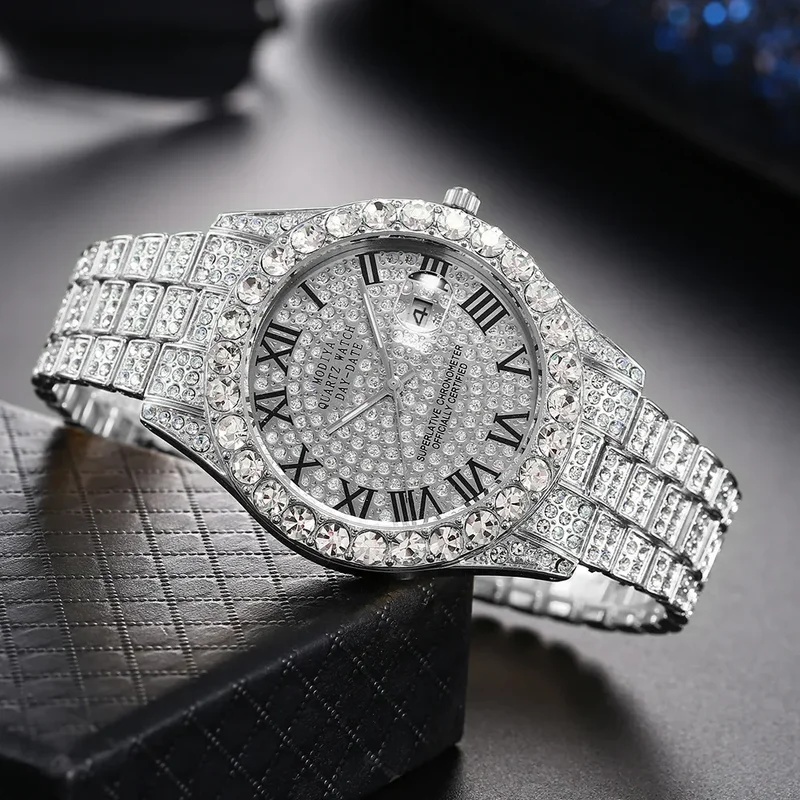 大人気のゴールドラグジュアリーアイスアウトクォーツウォッチ、 - Luxury Watch Iceberg のレビューと価格