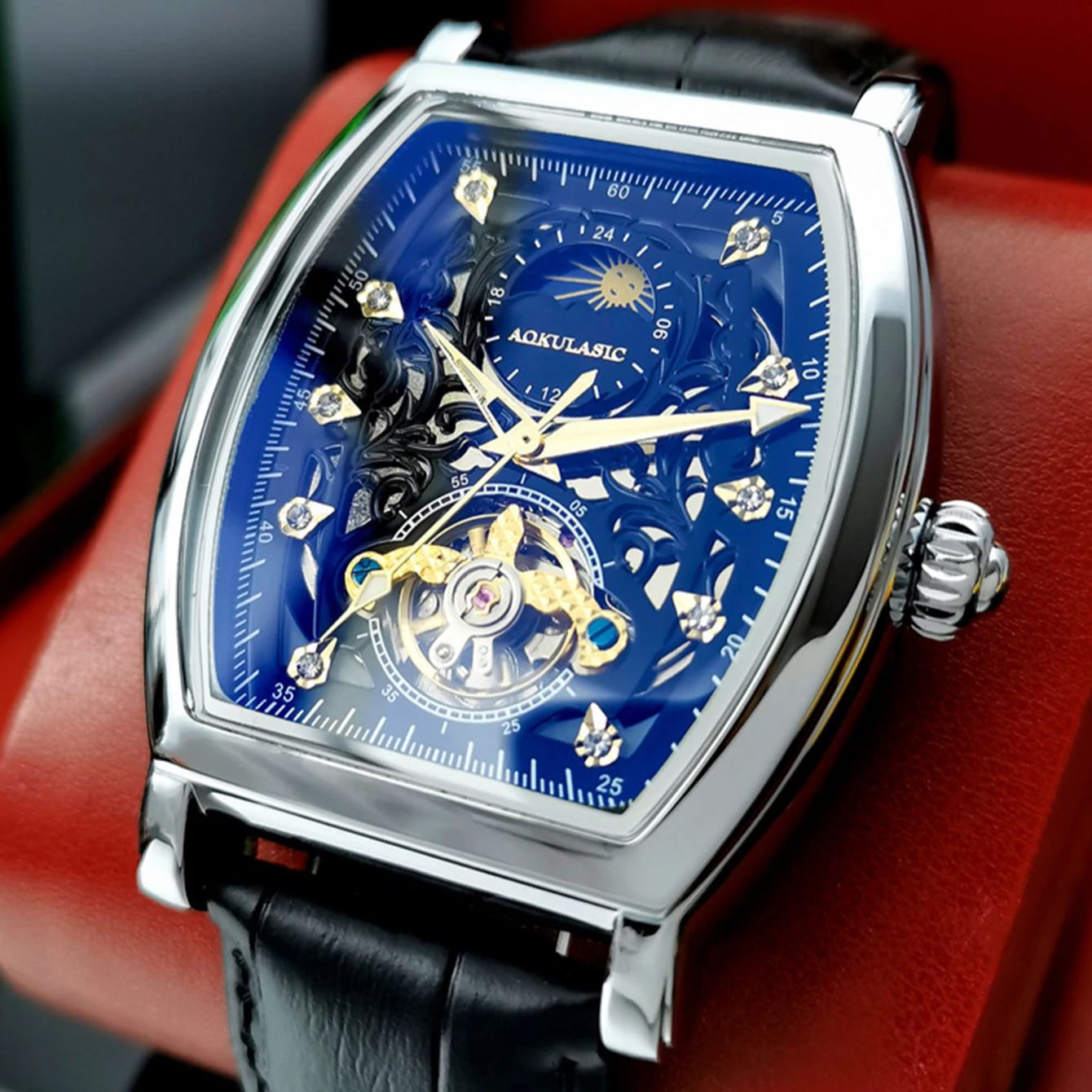 AOKULASIC トゥールビヨン アイスアウト スケルトン - Luxury Watch Iceberg のレビューと価格