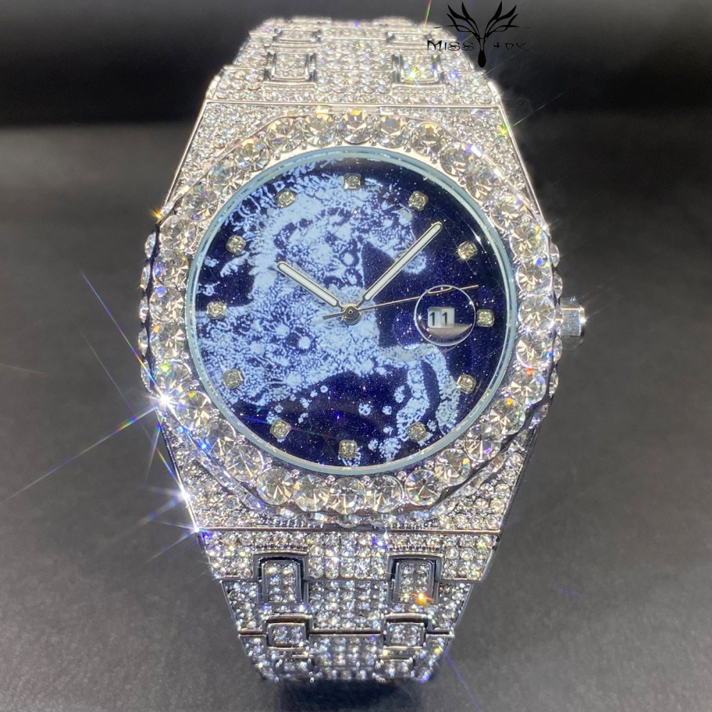 2026年ヒップホップメンズクォーツ腕時計MISSFOX自動 - Luxury Watch Iceberg のレビューと価格