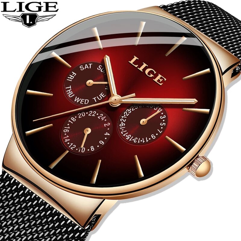 新しいligeファッションメンズ時計トップブランド高級クォー - Luxury Watch Top 10 のレビューと価格