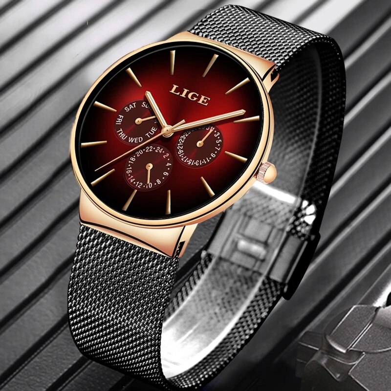 新しいligeファッションメンズ時計トップブランド高級クォー - Luxury Watch Top 10 のレビューと価格