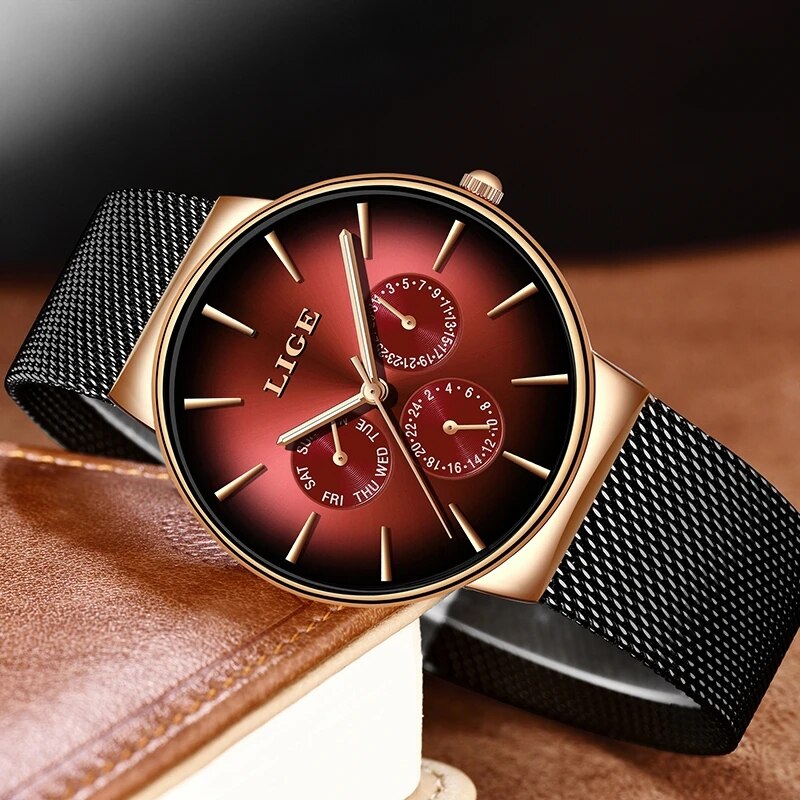 新しいligeファッションメンズ時計トップブランド高級クォー - Luxury Watch Top 10 のレビューと価格