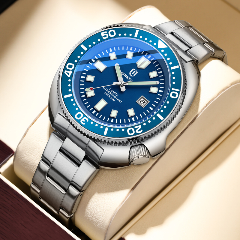 QINGXIYA ブランドファッションクラシックブルークォー - Luxury Watch Maker のレビューと価格